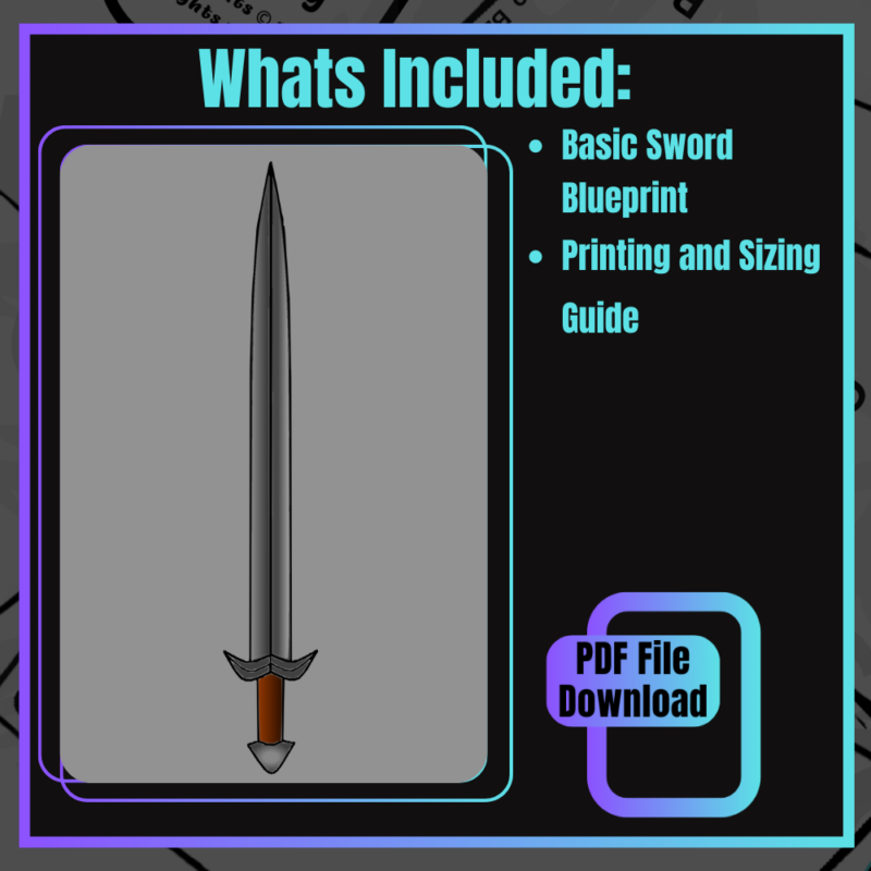 Basic Sword Blueprint (PDF file)