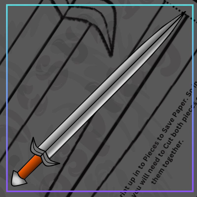 Basic Sword Blueprint (PDF file)